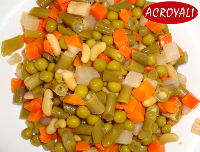 Buy Canned mixed vegetables legumes in 425g tins in SHANDONG, QINGDAO from ACROYALI JADE FOOD CO