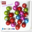 gold foil wrapped mini baseball shaped chocolate balls - product's photo