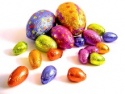 gold foil wrapped kinder chocolate eggs - product's photo